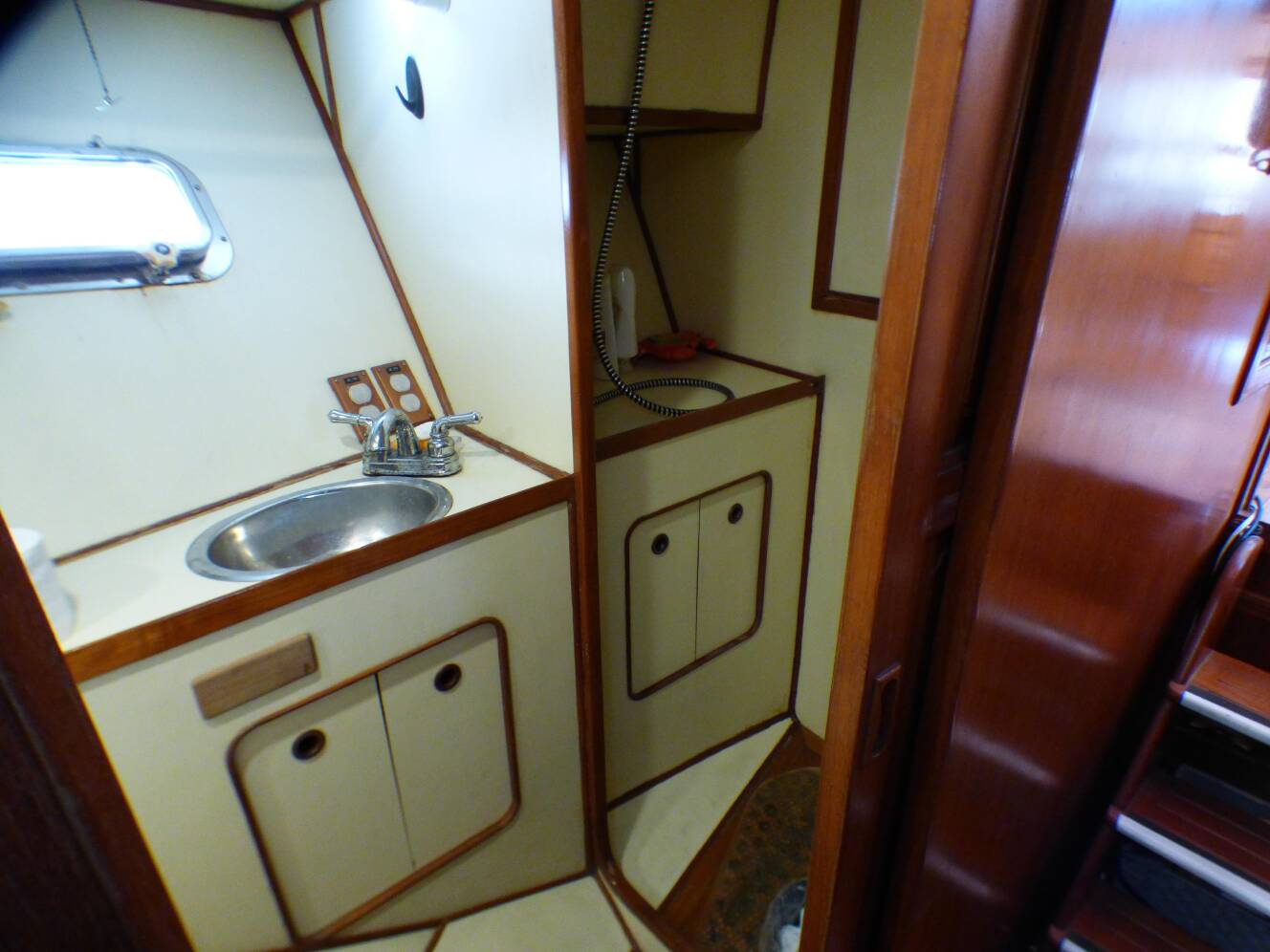 A photo of this 1984 Spindrift 39 ft. Aft Cabin Twin Diesel