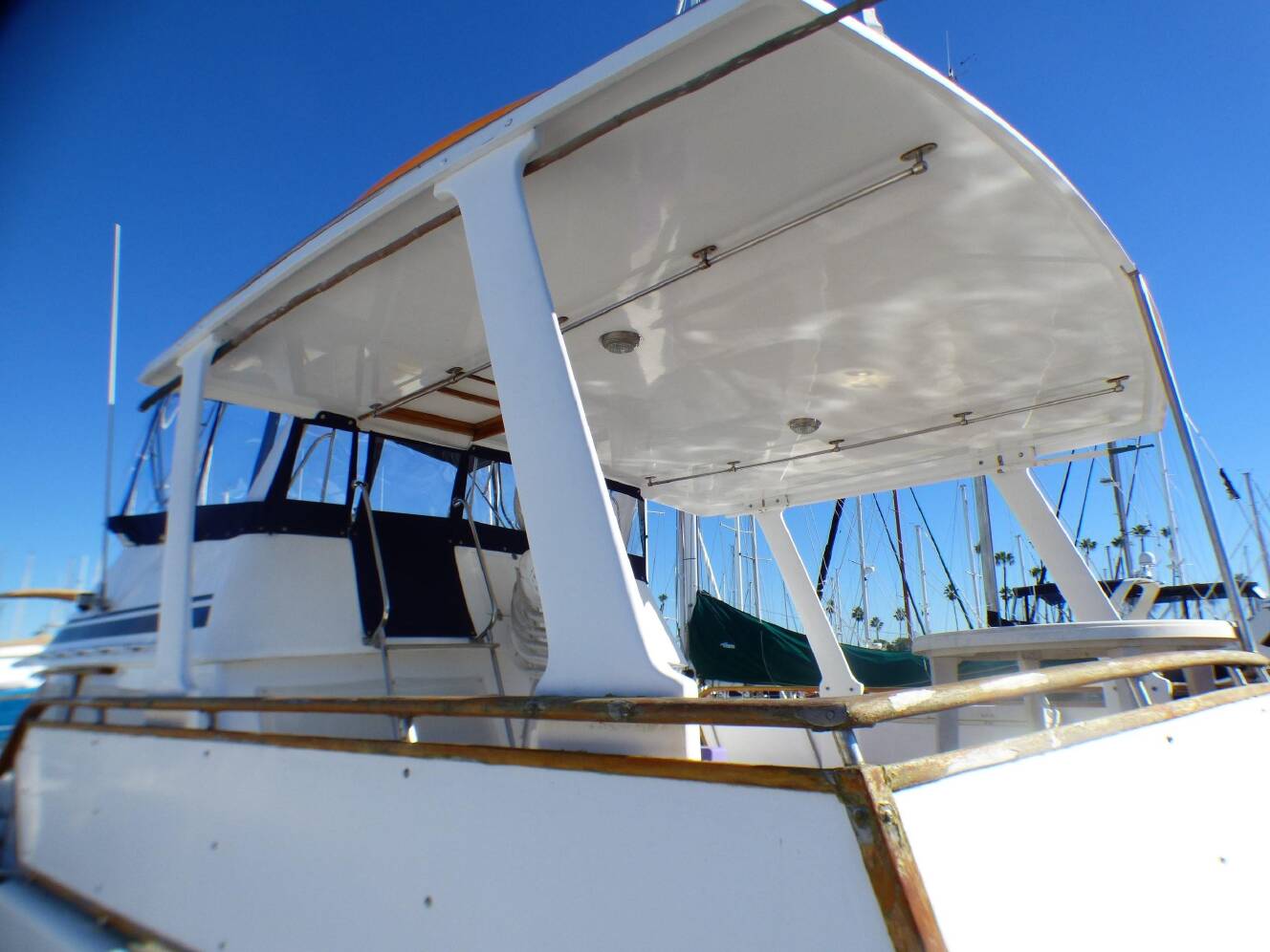 A photo of this 1984 Spindrift 39 ft. Aft Cabin Twin Diesel