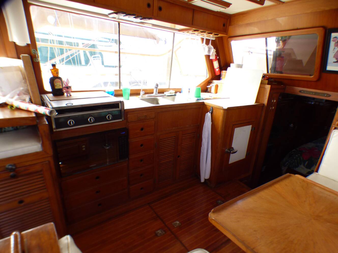 A photo of this 1984 Spindrift 39 ft. Aft Cabin Twin Diesel