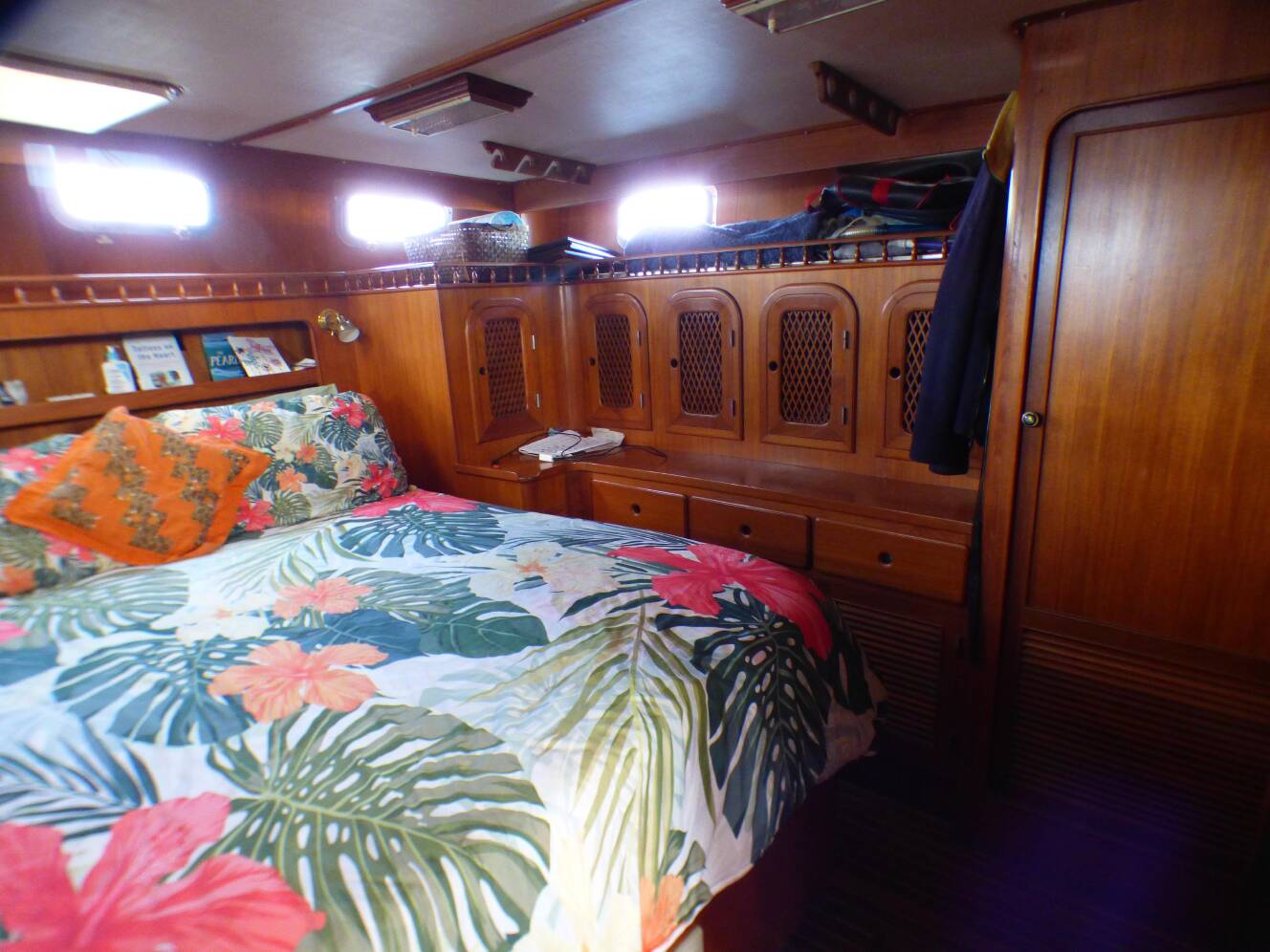 A photo of this 1984 Spindrift 39 ft. Aft Cabin Twin Diesel