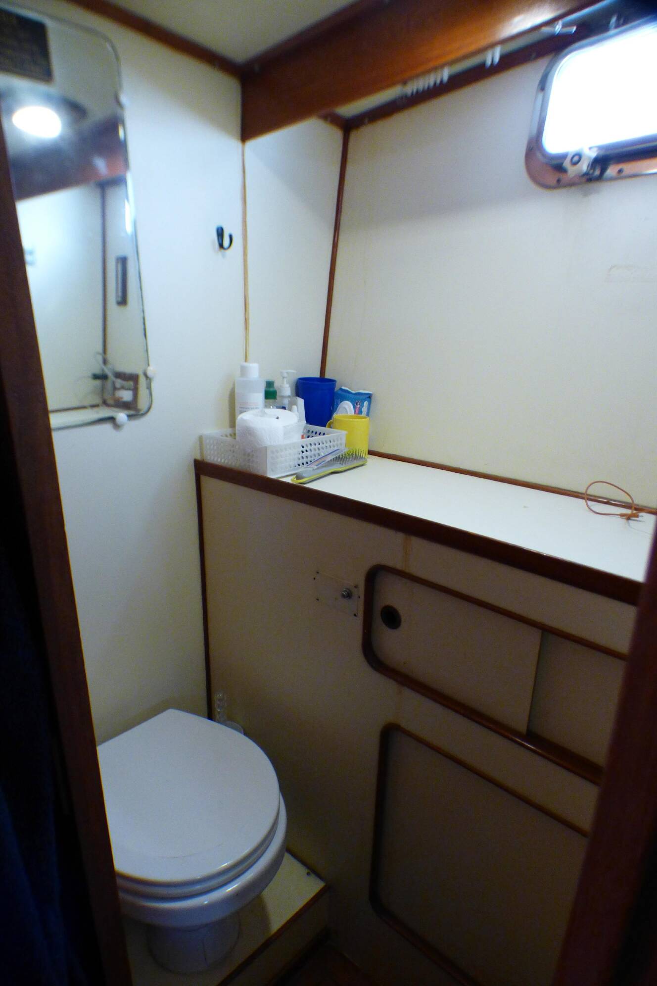 A photo of this 1984 Spindrift 39 ft. Aft Cabin Twin Diesel