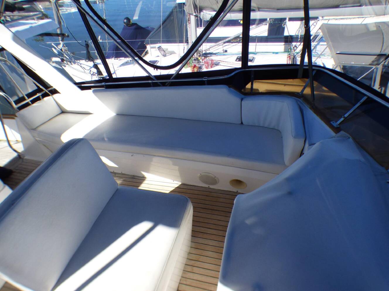 A photo of this 1984 Spindrift 39 ft. Aft Cabin Twin Diesel