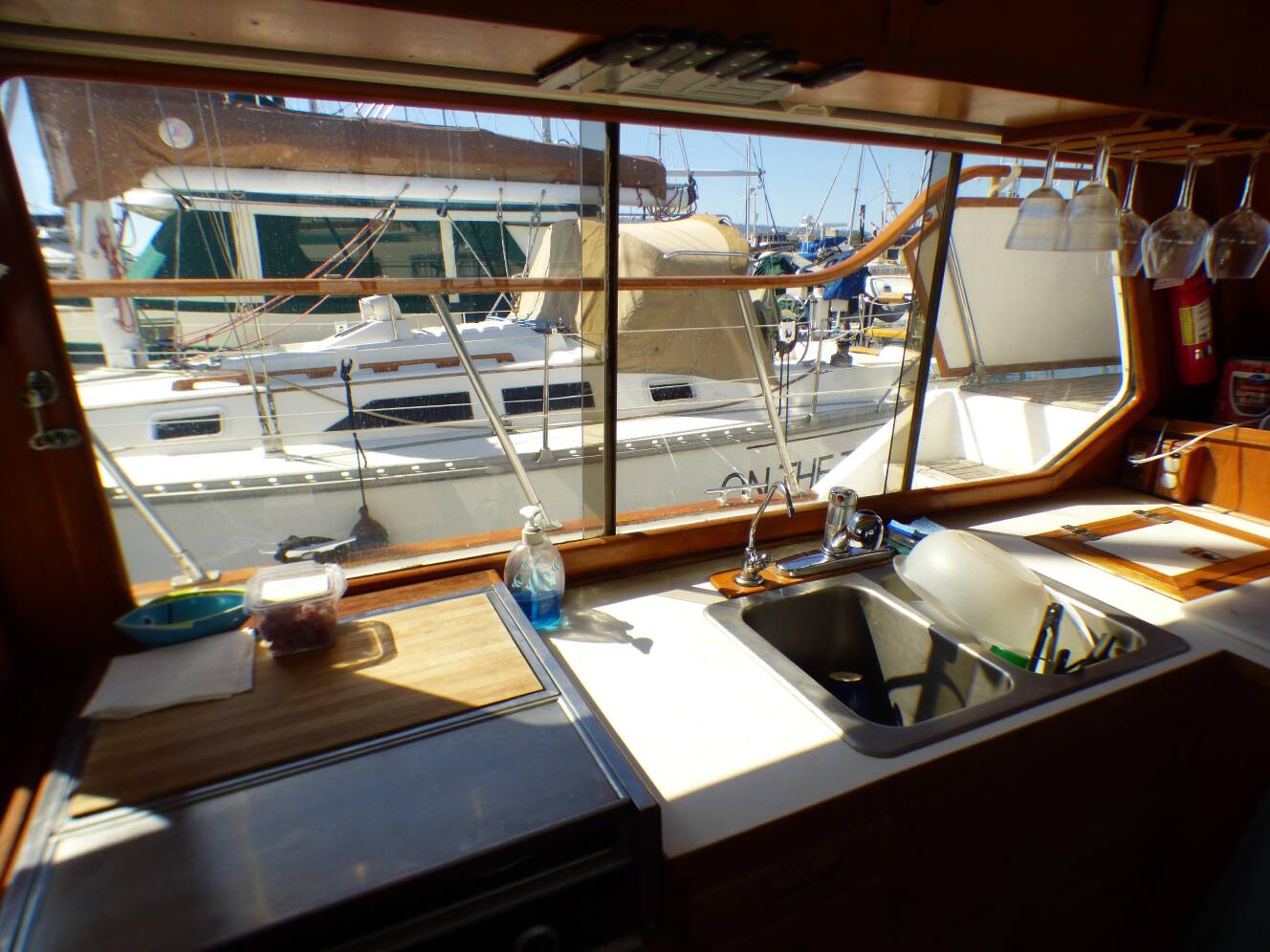 A photo of this 1984 Spindrift 39 ft. Aft Cabin Twin Diesel