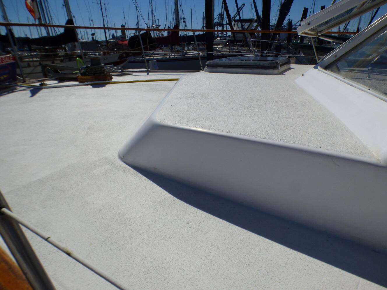 A photo of this 1984 Spindrift 39 ft. Aft Cabin Twin Diesel