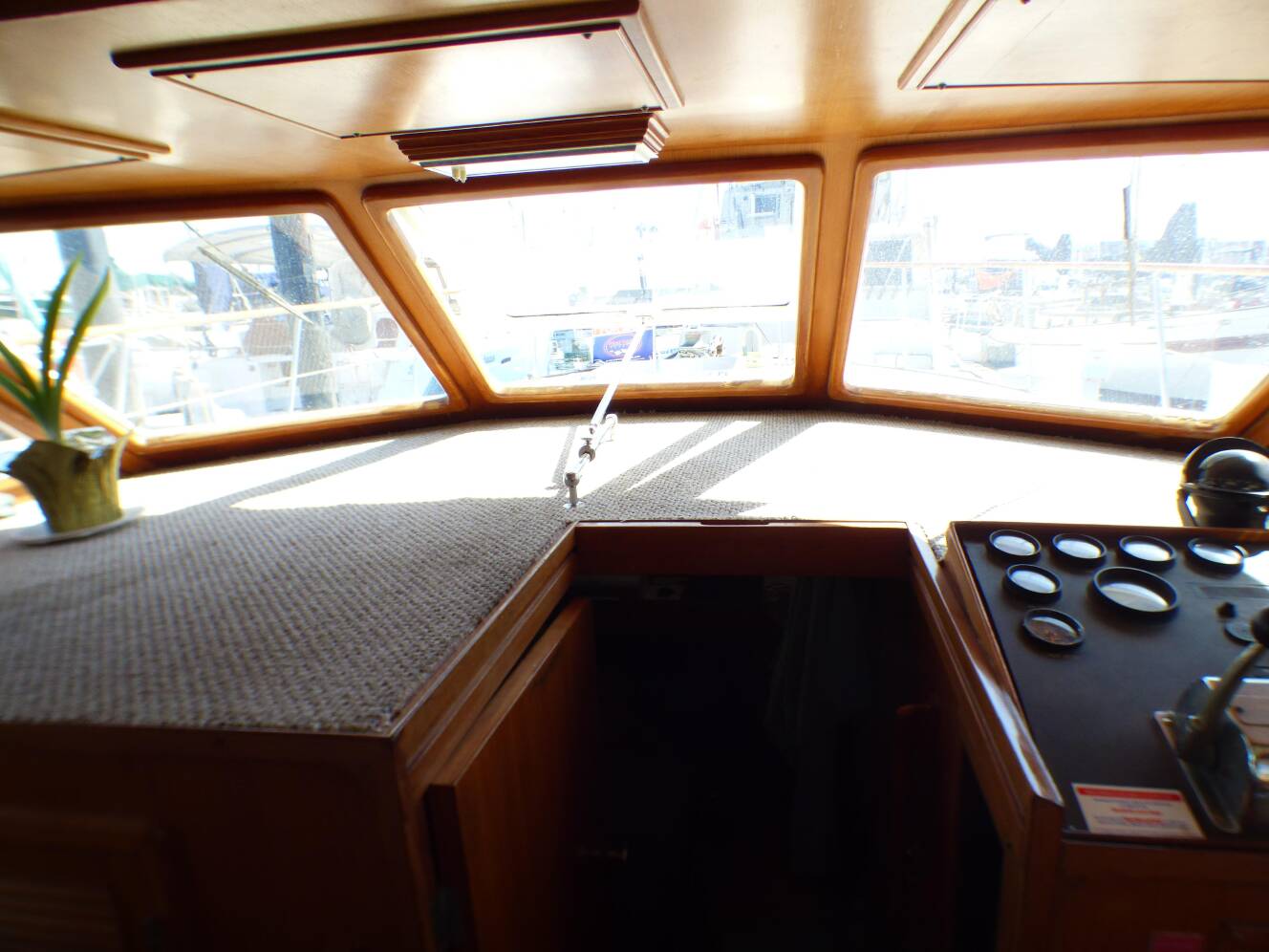 A photo of this 1984 Spindrift 39 ft. Aft Cabin Twin Diesel