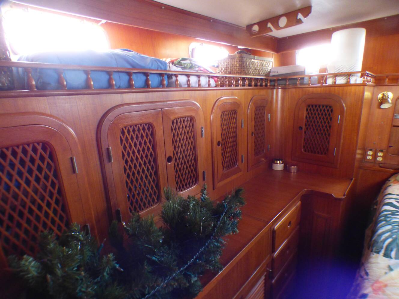 A photo of this 1984 Spindrift 39 ft. Aft Cabin Twin Diesel