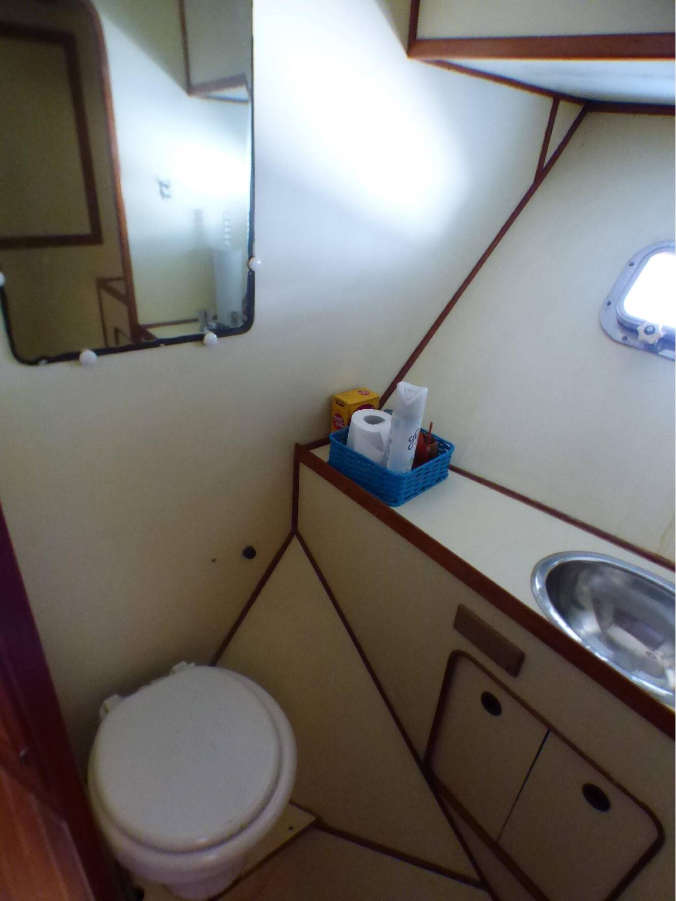 A photo of this 1984 Spindrift 39 ft. Aft Cabin Twin Diesel