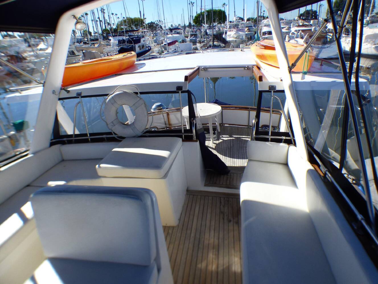 A photo of this 1984 Spindrift 39 ft. Aft Cabin Twin Diesel