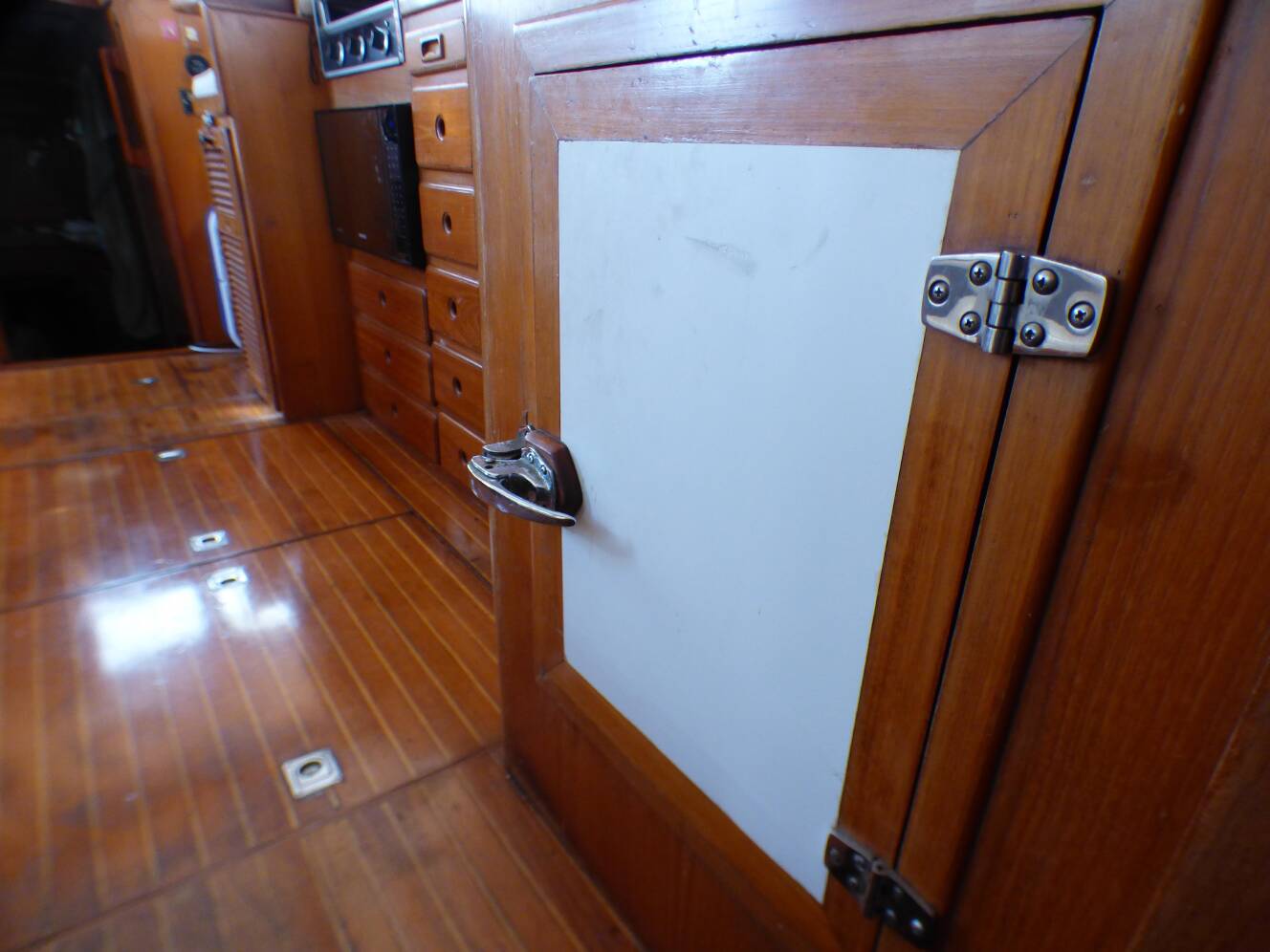 A photo of this 1984 Spindrift 39 ft. Aft Cabin Twin Diesel