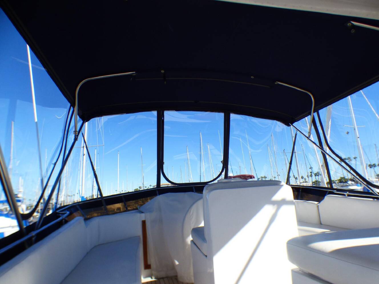 A photo of this 1984 Spindrift 39 ft. Aft Cabin Twin Diesel