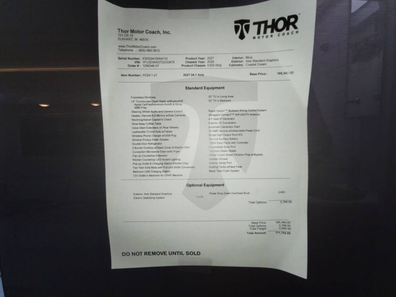 A photo of this 2027 Thor Motor Coach Axis 24.1