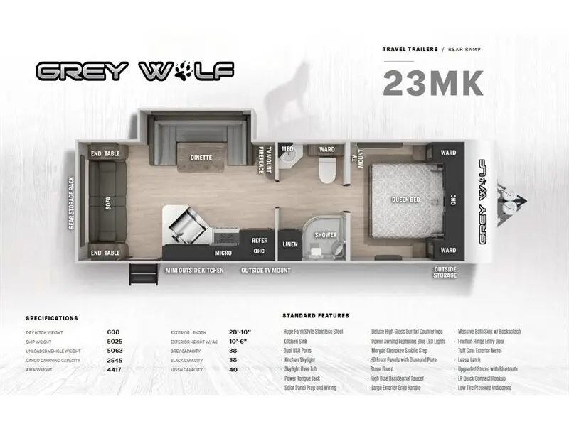 2023 Forest River 23MK CHEROKEE GREY WOLF 23MK