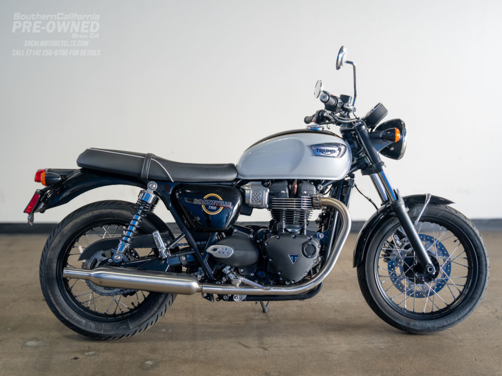 2026 Triumph Bonneville T100 Snowdonia White/Sapphire Black BLACK in Brea, CA