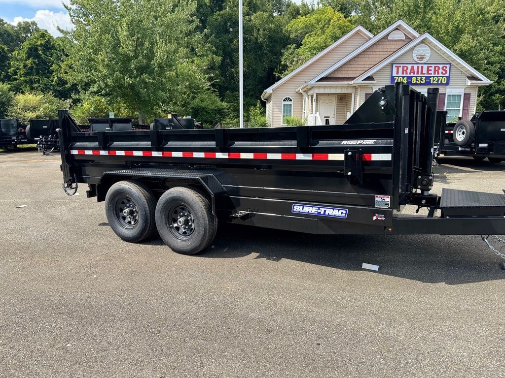 2026 Sure-Trac 7x14 HD LOW PROFILE TELESCOPIC DUMP 14K in lowell NC
