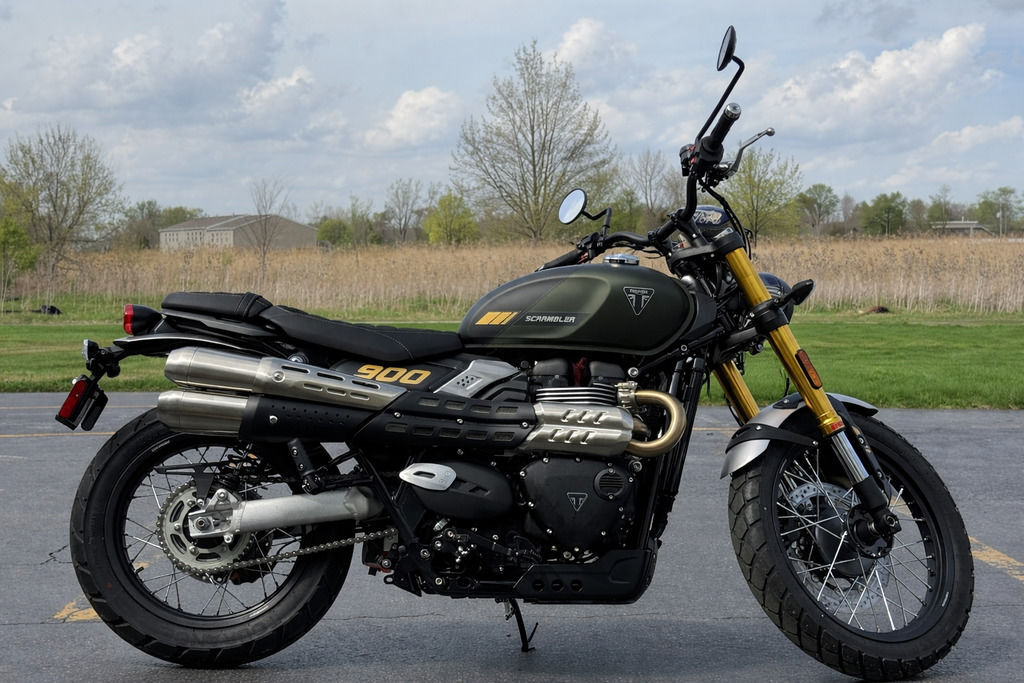 2026 Triumph Scrambler 900 Matt khaki green BASE in Monee, IL