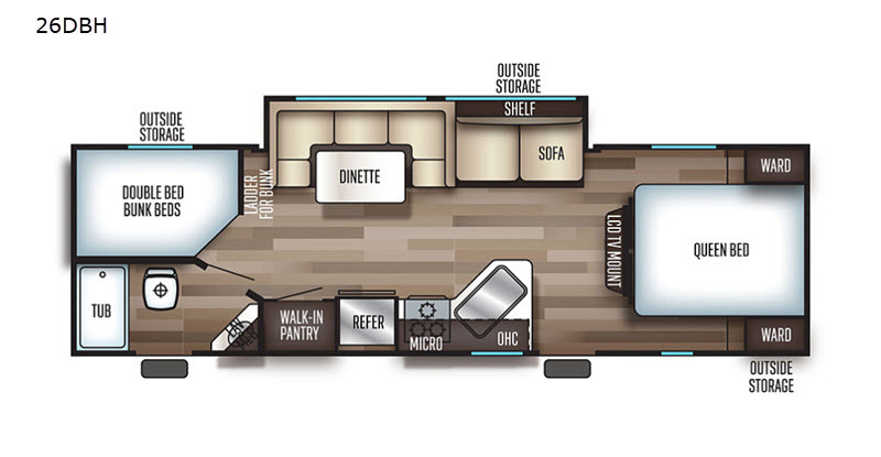 2019 Forest River Rv Cherokee Grey Wolf 26DBH in san angelo TX