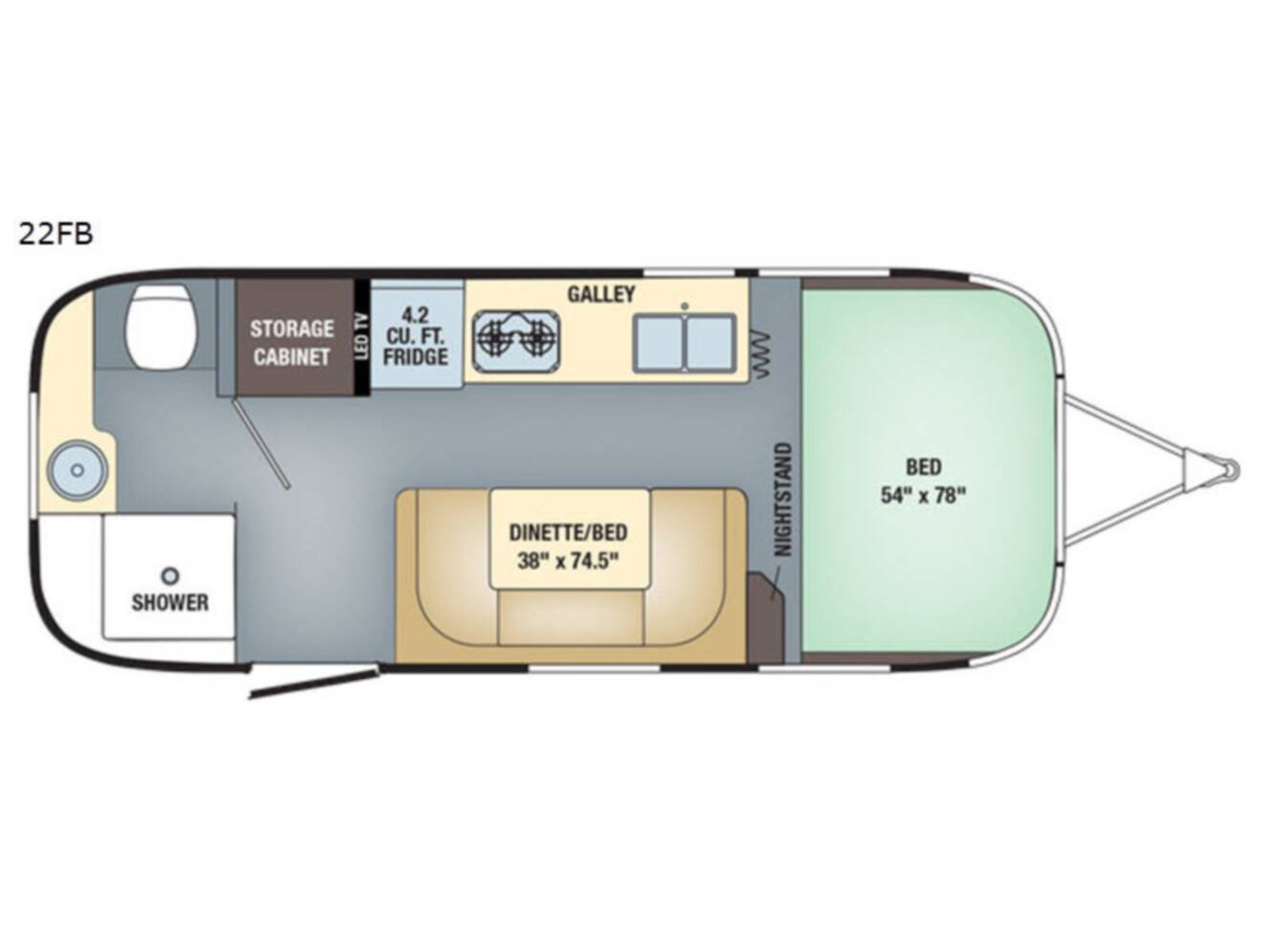 A photo of this 2018 Airstream Sport 22FB