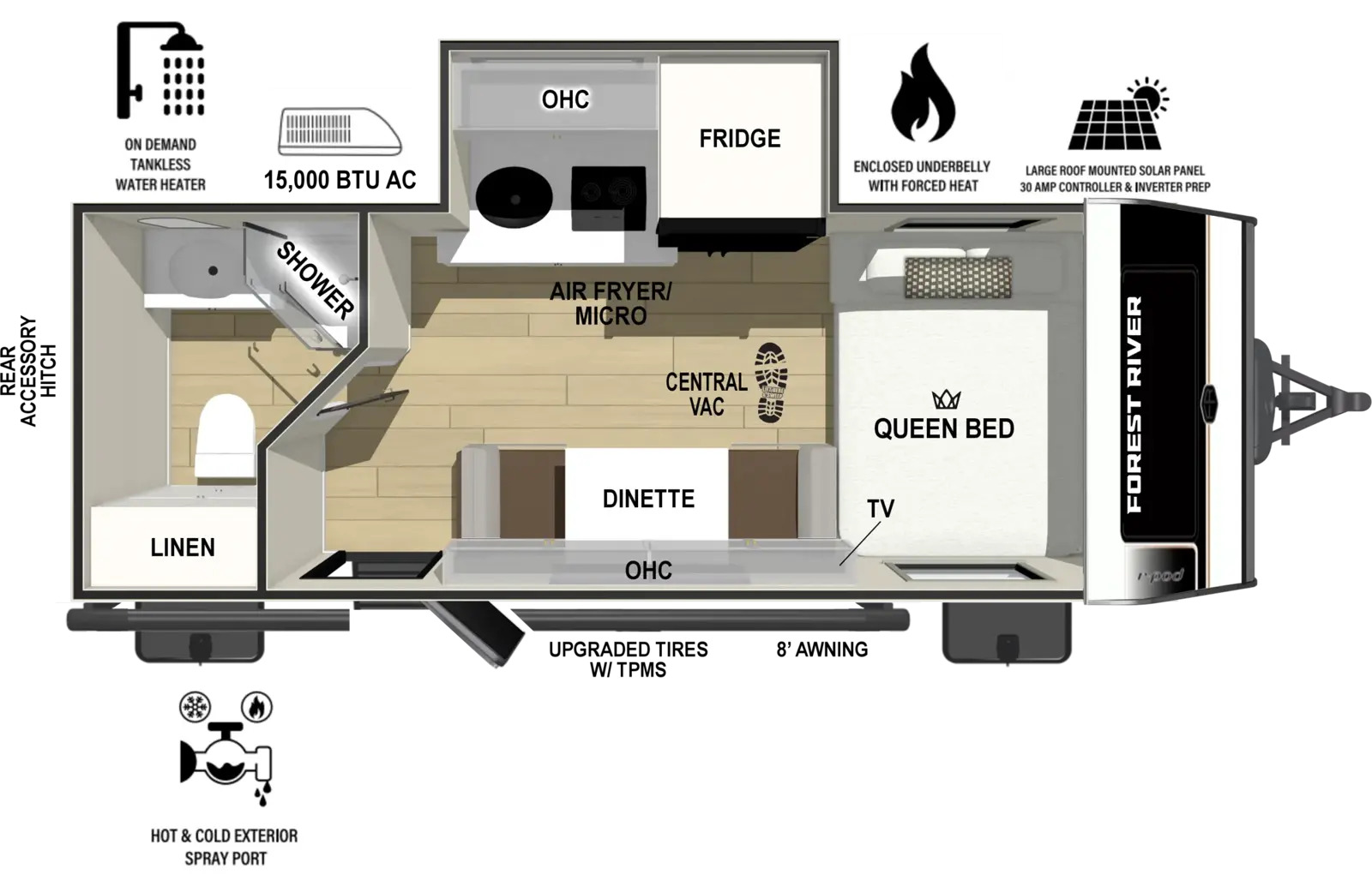 2018 Forest River R-POD HOOD RIVER 182G RV