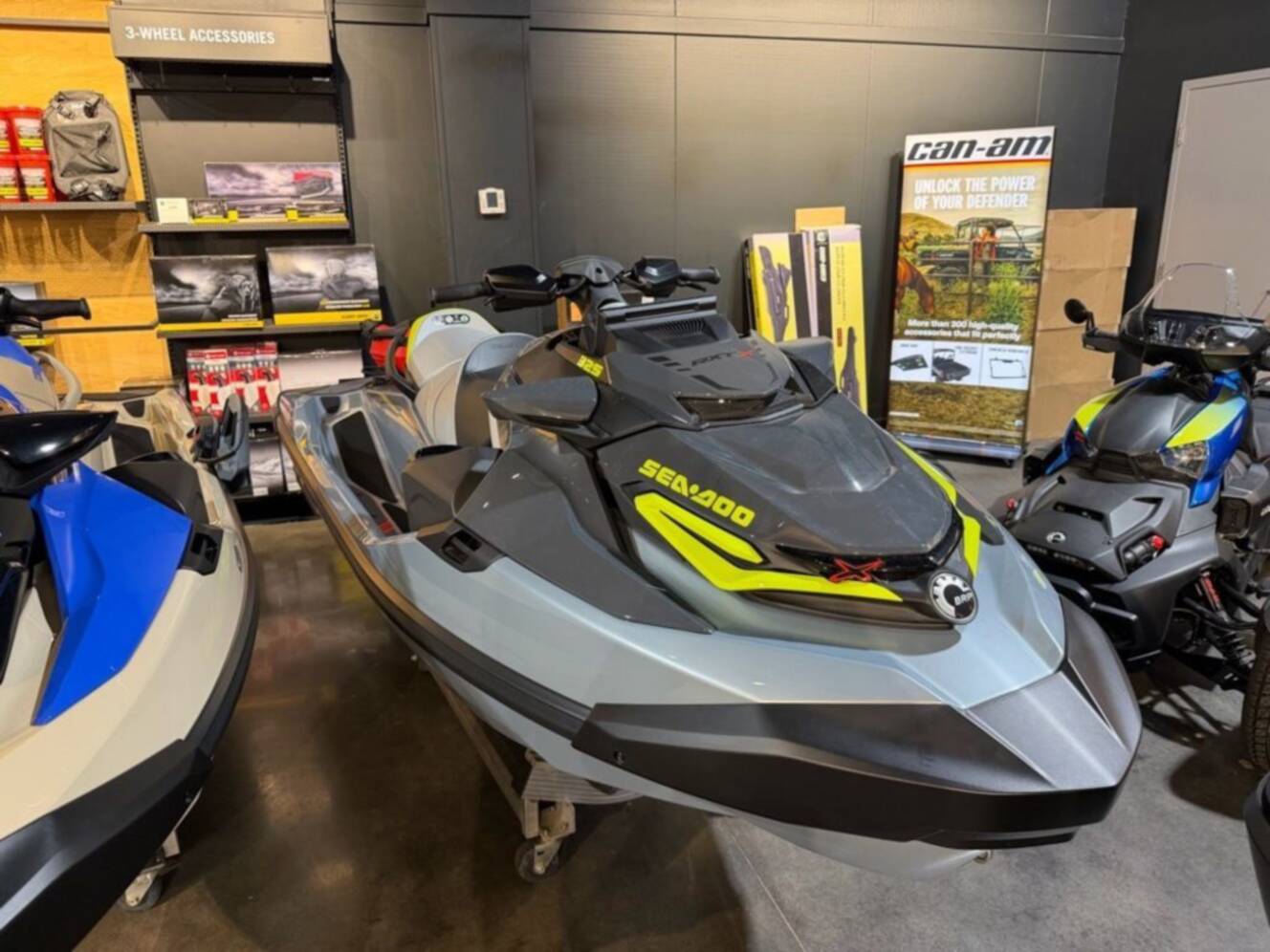 A photo of this 2026 Sea-Doo RXT-X 325 Ice Metal Manta Green