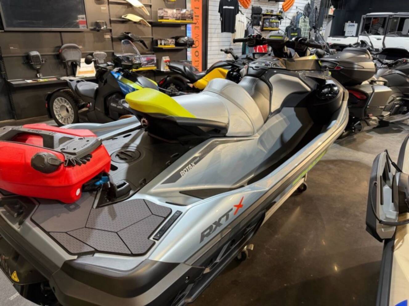 A photo of this 2026 Sea-Doo RXT-X 325 Ice Metal Manta Green