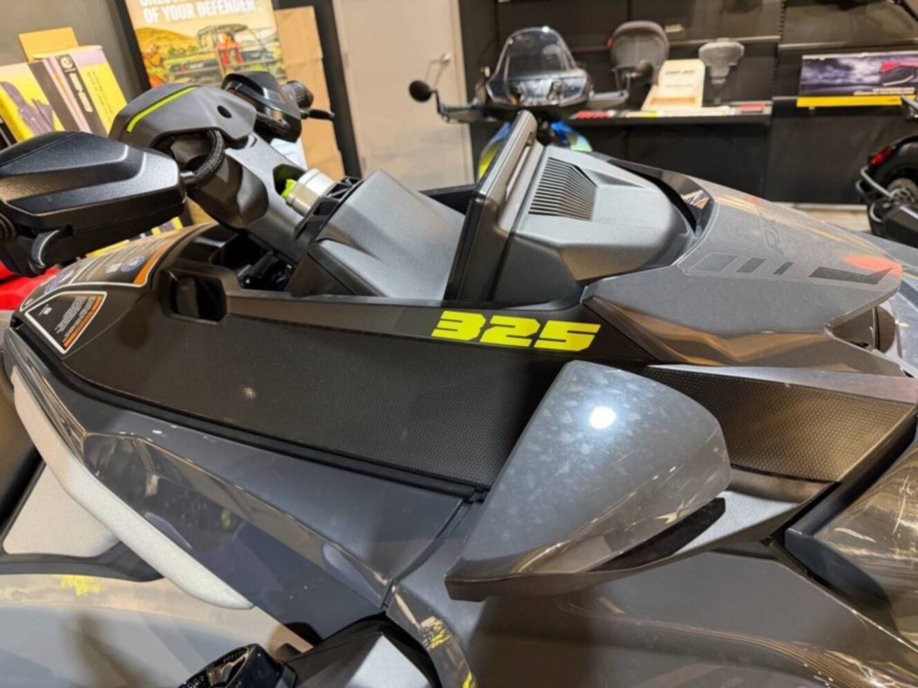 A photo of this 2026 Sea-Doo RXT-X 325 Ice Metal Manta Green