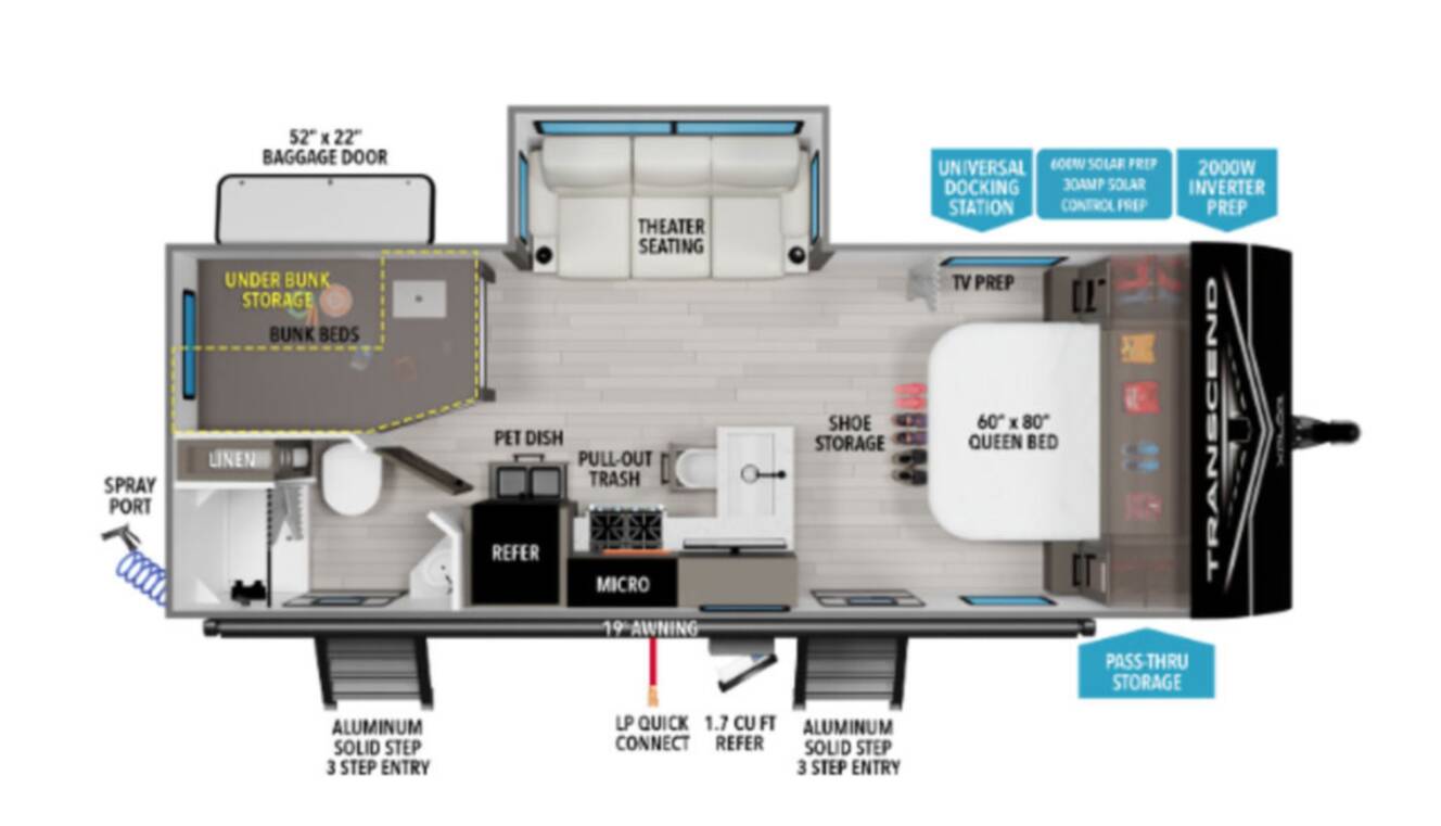 A photo of this 2026 Grand Design Transcend Xplor 23BHX