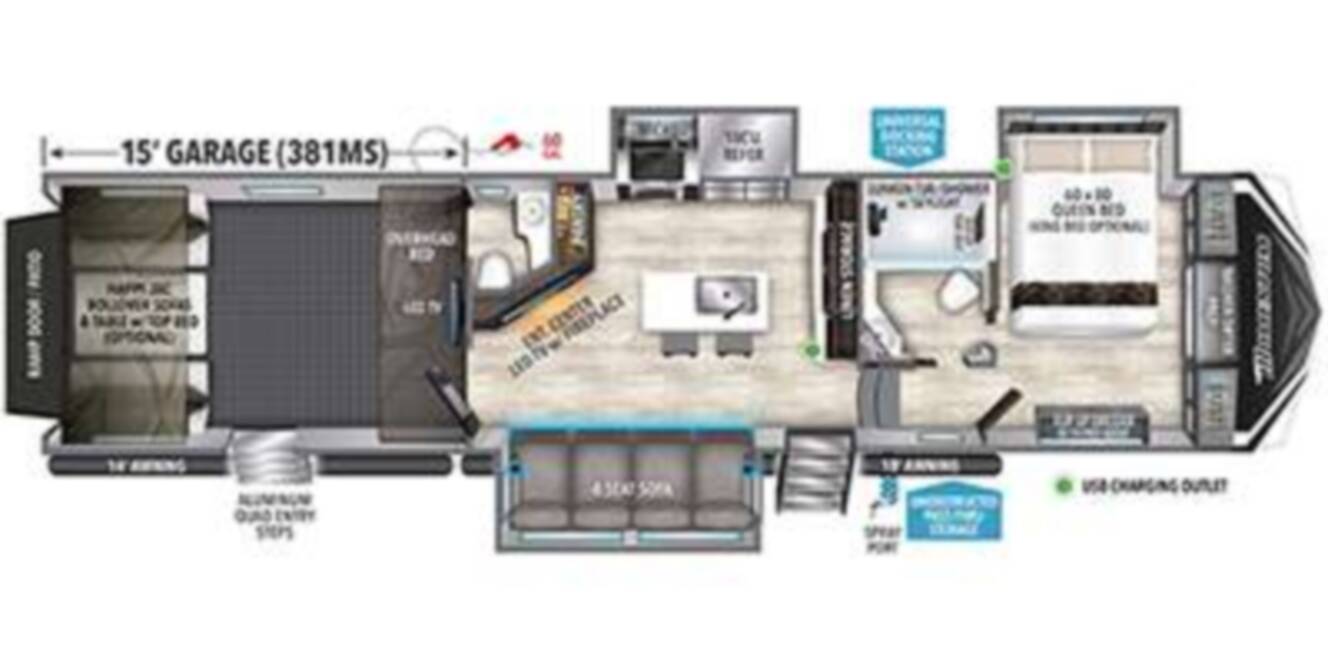 A photo of this 2023 Grand Design Momentum 381MS