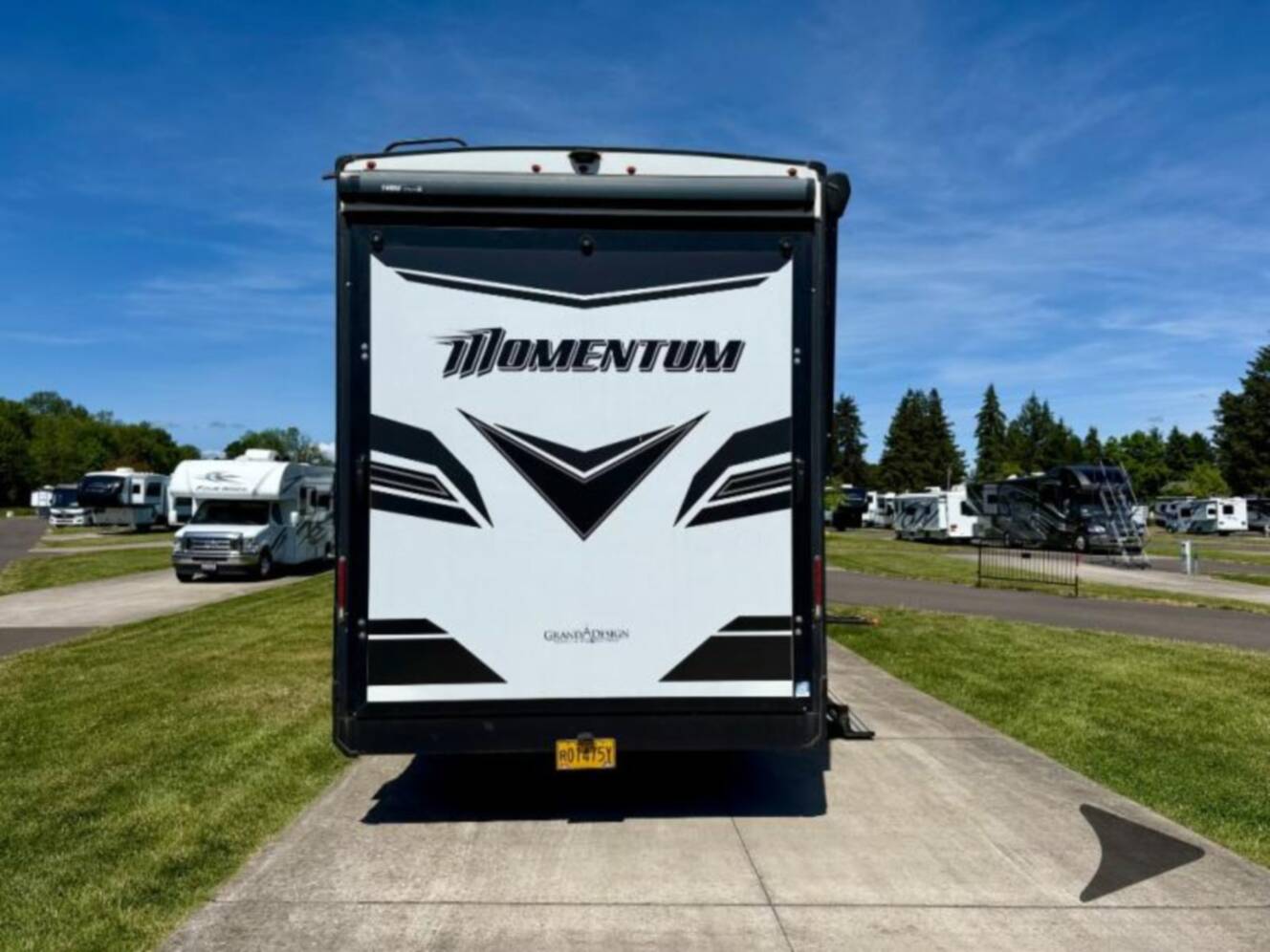 A photo of this 2023 Grand Design Momentum 381MS