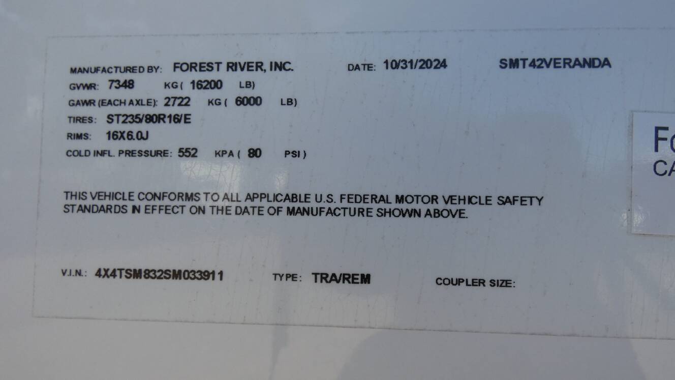 A photo of this 2025 Forest River SALEM GRAND VILLA 42VERANDA