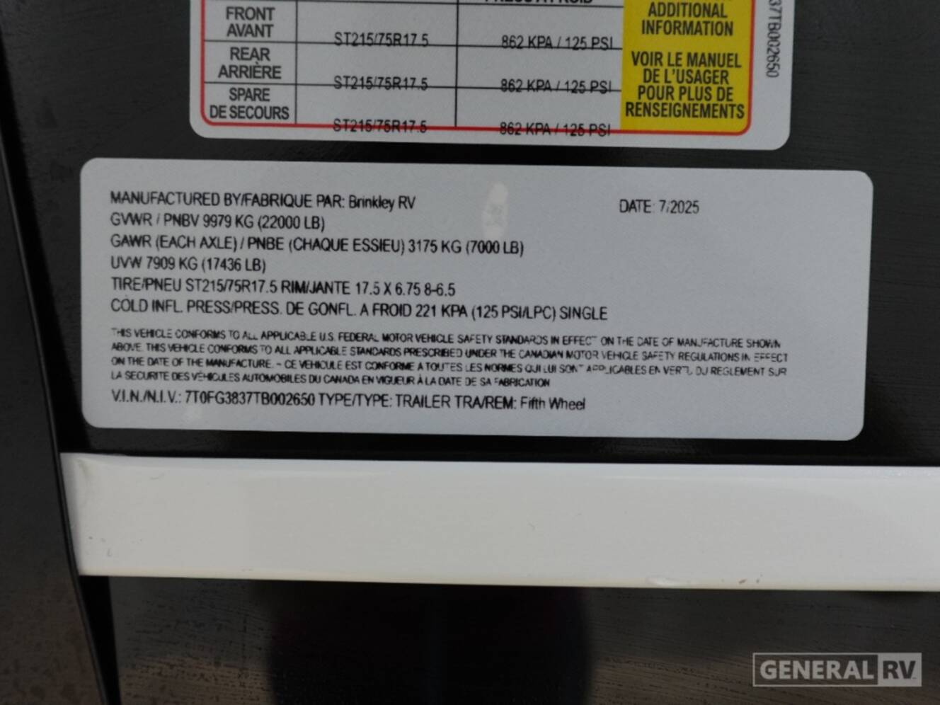 A photo of this 2026 Brinkley MODEL G 3250