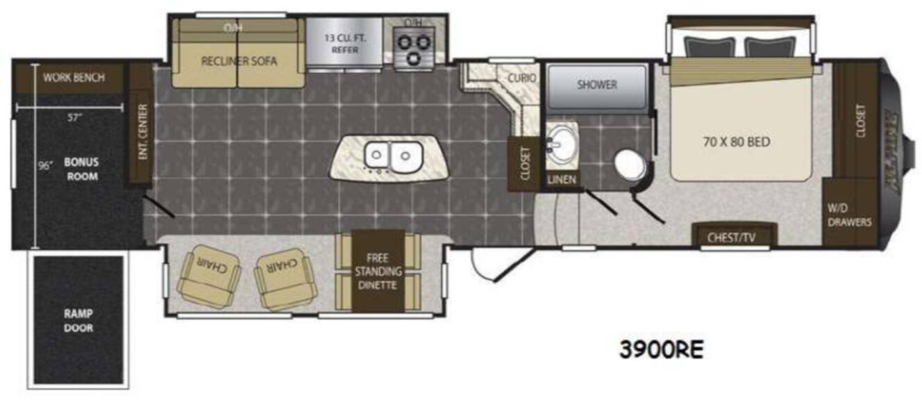 A photo of this 2015 Keystone Rv Alpine 3900RE