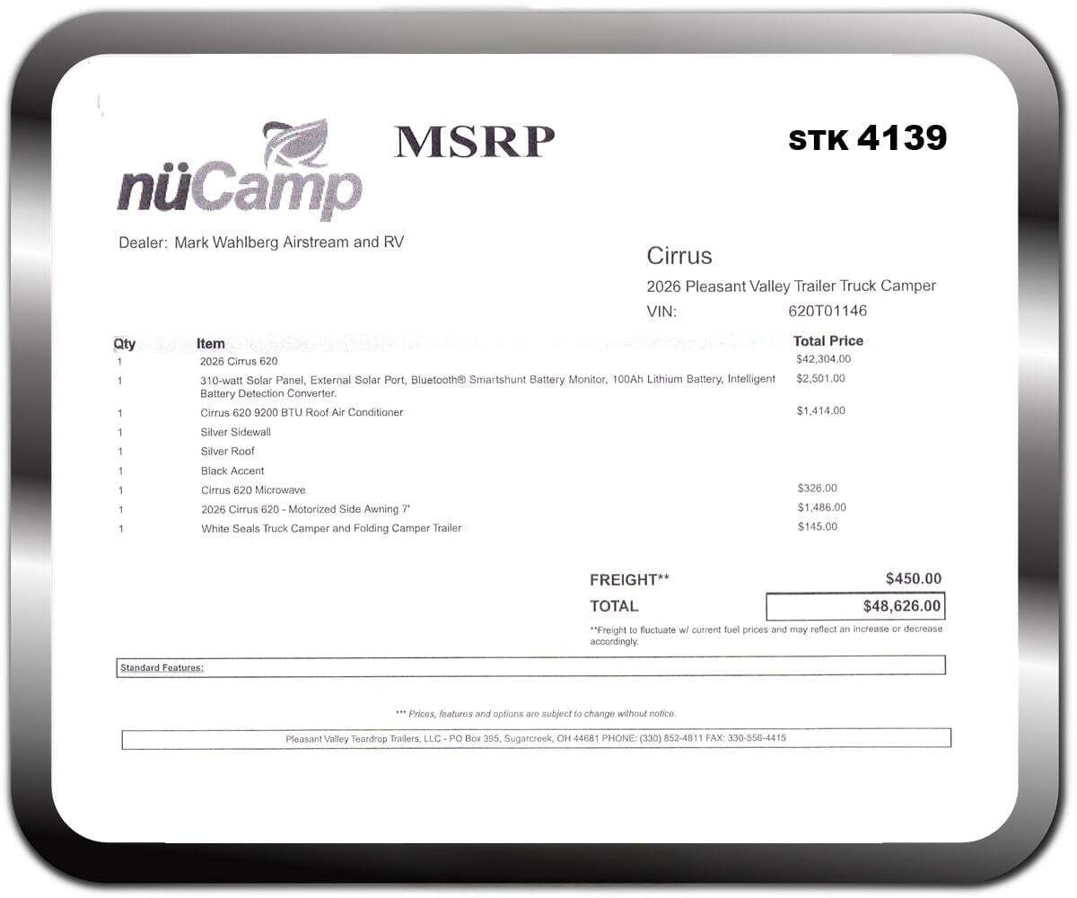 2026 Nucamp Cirrus 620 in columbus OH