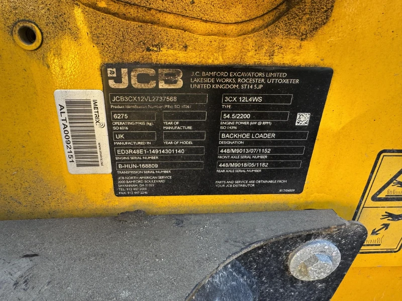 2020 JCB 3CX