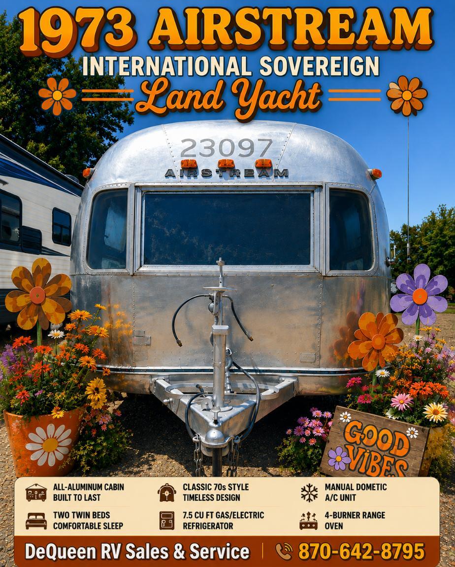 1973 Airstream Sovereign Land Yacht in de queen AR