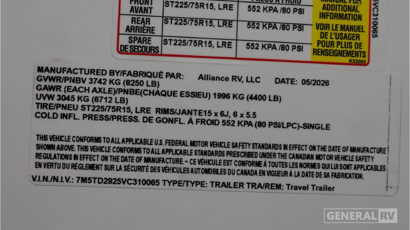 A photo of this 2027 Alliance Rv DELTA 262RB