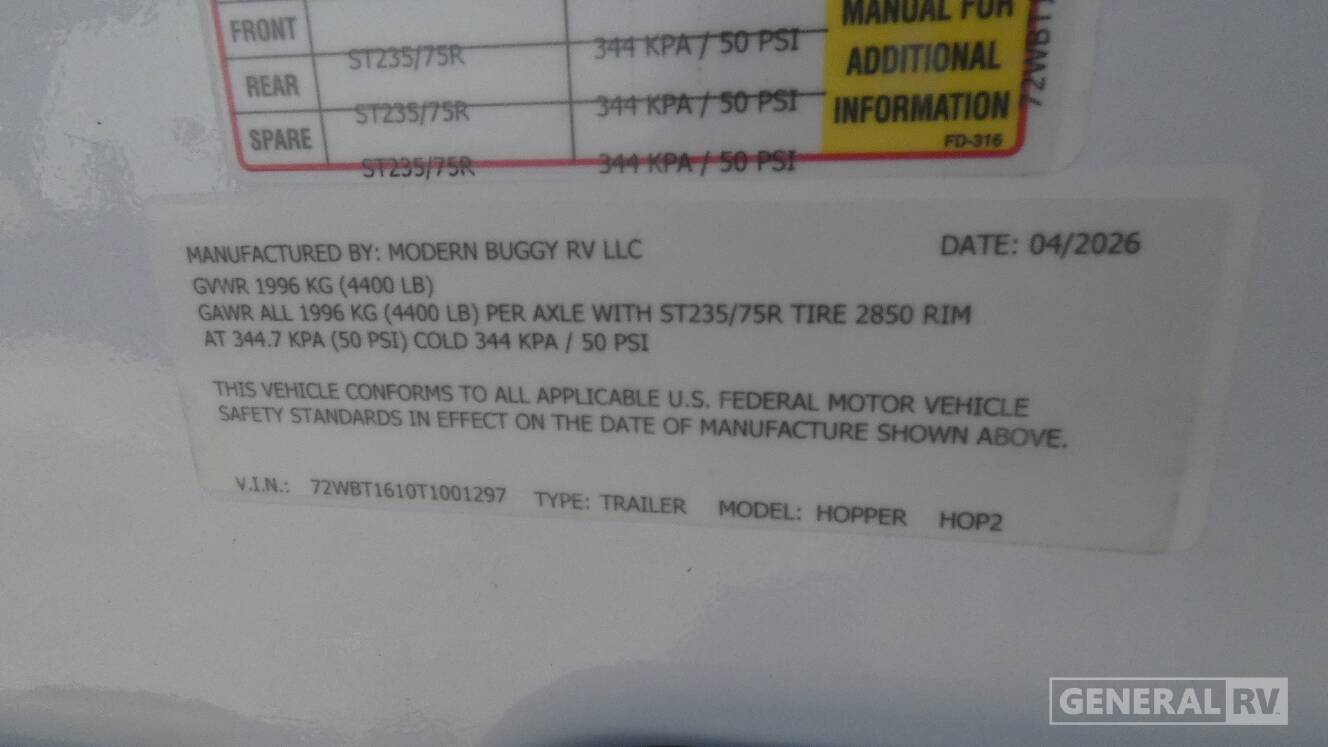 A photo of this 2026 Modern Buggy HOPPER HOP2