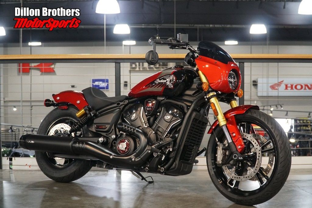 2026 Indian Motorcycle® 101 Scout® Sunset Red Metallic BASE in Omaha, NE