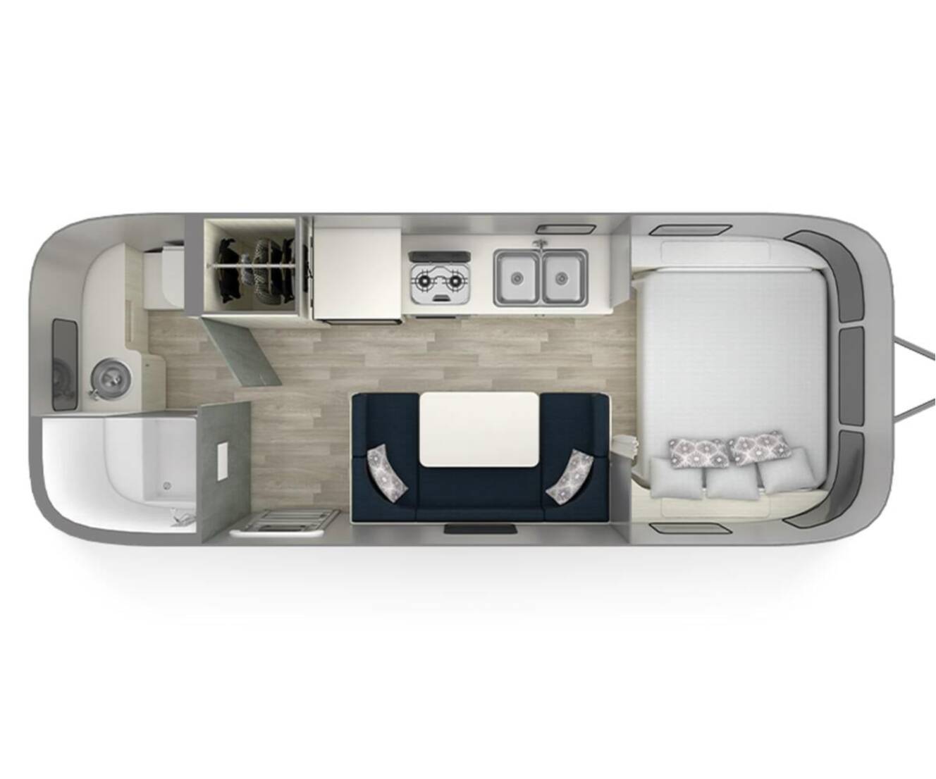 A photo of this 2026 Airstream Bambi 22FB