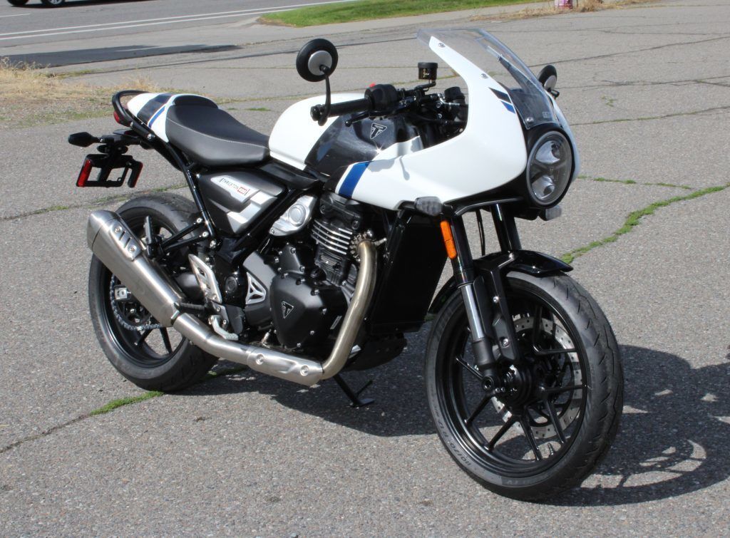 2026 Triumph Thruxton 400 Pearl Metallic White / Storm Grey 400 in Romney, WV