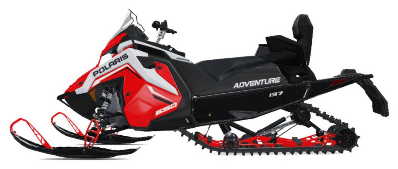 A photo of this 2027 Polaris 650 INDY Adventure 137 Indy Red 1.25 IR ES