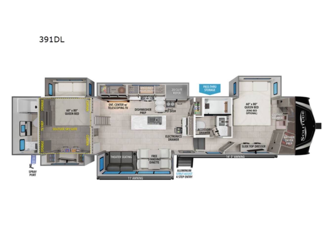 A photo of this 2026 Grand Design Solitude 391DL