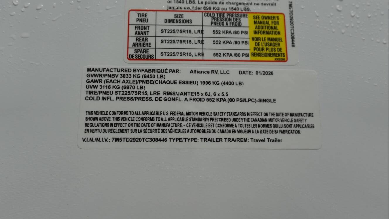 A photo of this 2026 Alliance Rv DELTA 252RL