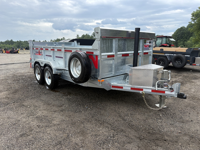 2026 N&N 7X14 17.6K Galvanized Dump Trailer W/ Spare Tire & in Turner, ME
