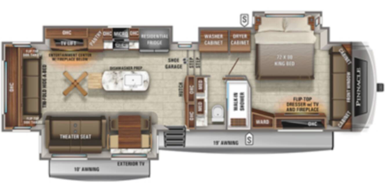 A photo of this 2021 Jayco Pinnacle 36SSWS