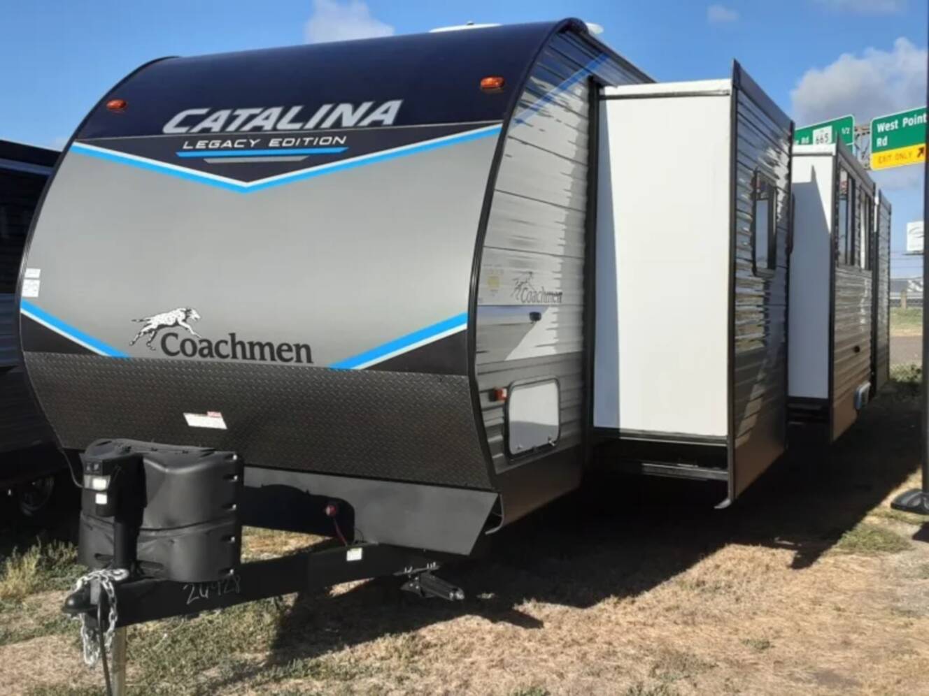 A photo of this 2022 Coachmen Catalina Legacy 343BHTS Front Master Bedroom