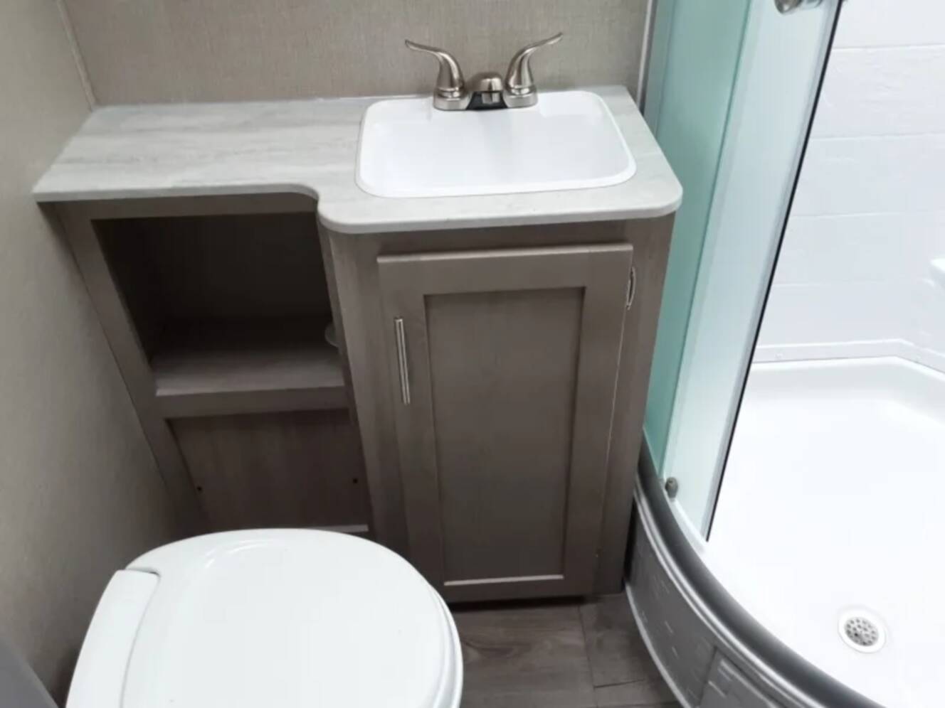 A photo of this 2022 Coachmen Catalina Legacy 343BHTS Front Master Bedroom