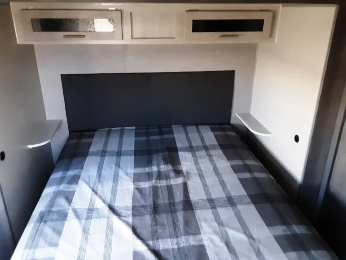 A photo of this 2022 Coachmen Catalina Legacy 343BHTS Front Master Bedroom