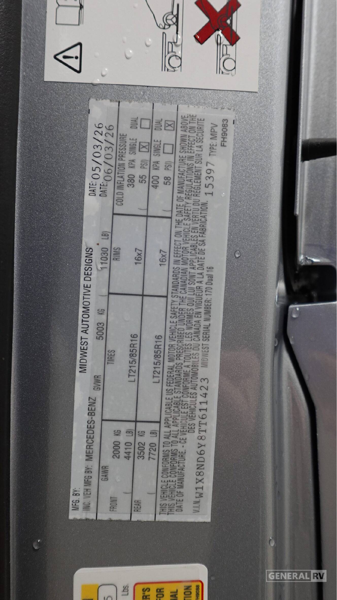 A photo of this 2027 Midwest Automotive Designs PATRIOT MD4 170EXT