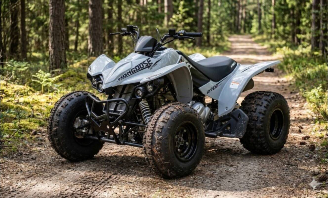 A photo of this 2026 Kymco Mongoose 270i