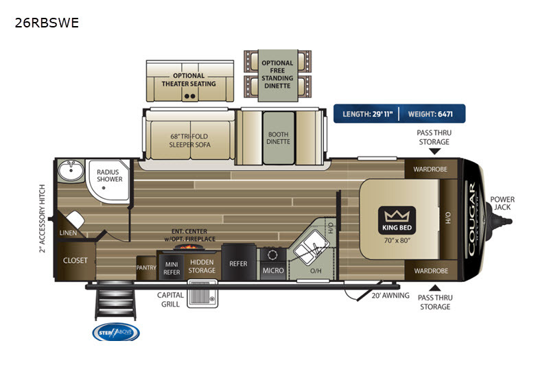 2020 Keystone Rv Cougar Half-Ton 26RBSWE in coos bay OR